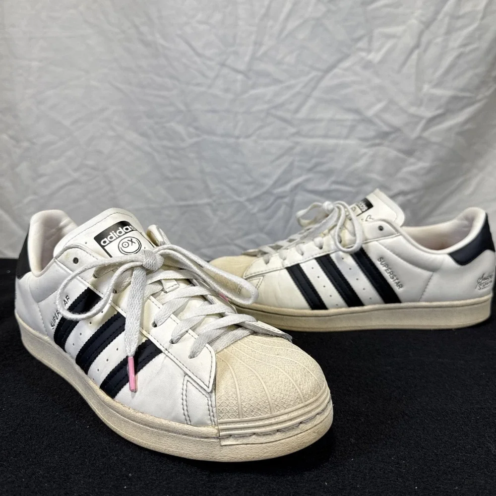 Adidas André Saraiva x Superstar Chalk White Black Size 9.5
